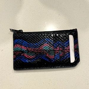 yves saint laurent tiny card holder faux snakeskin